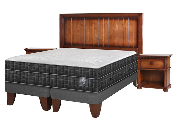 JUEGO DE DORMITORIO CIC CAMA EUROPEA LUX KING + MUEBLES MONTERREY - 2