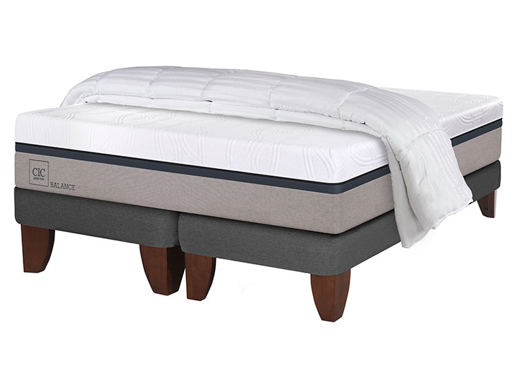 JUEGO DE DORMITORIO CIC CAMA EUROPEA BALANCE BD 2 PLAZAS + PLUMON - 2