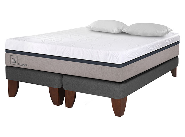 JUEGO DE DORMITORIO CIC CAMA EUROPEA BALANCE KING + ALMOHADAS - 2