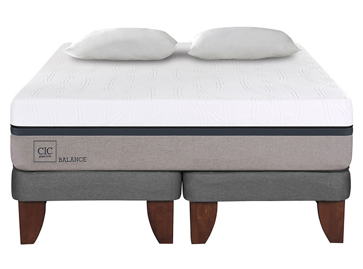 JUEGO DE DORMITORIO CIC CAMA EUROPEA BALANCE KING + ALMOHADAS - 1