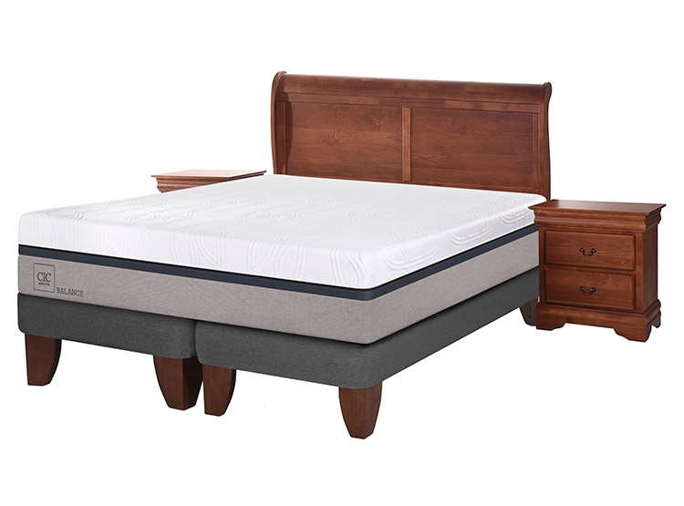 JUEGO DE DORMITORIO CIC CAMA EUROPEA BALANCE 2 PLAZAS + MADERAS MIRO - 2
