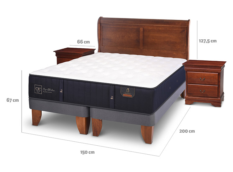 JUEGO DE DORMITORIO CIC CAMA EUROPEA PREMIUM BD 2 PLAZAS + SET MIRO - 3