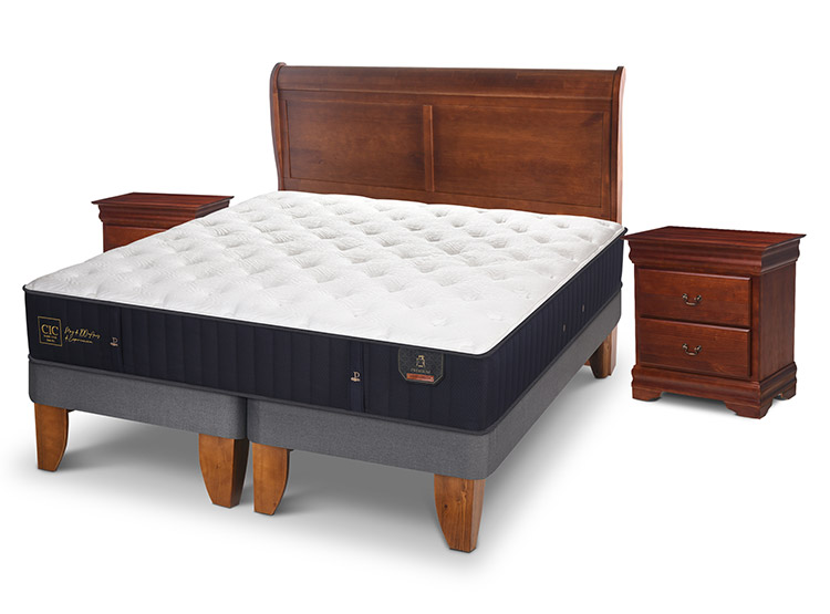JUEGO DE DORMITORIO CIC CAMA EUROPEA PREMIUM KING + SET MIRO - 2