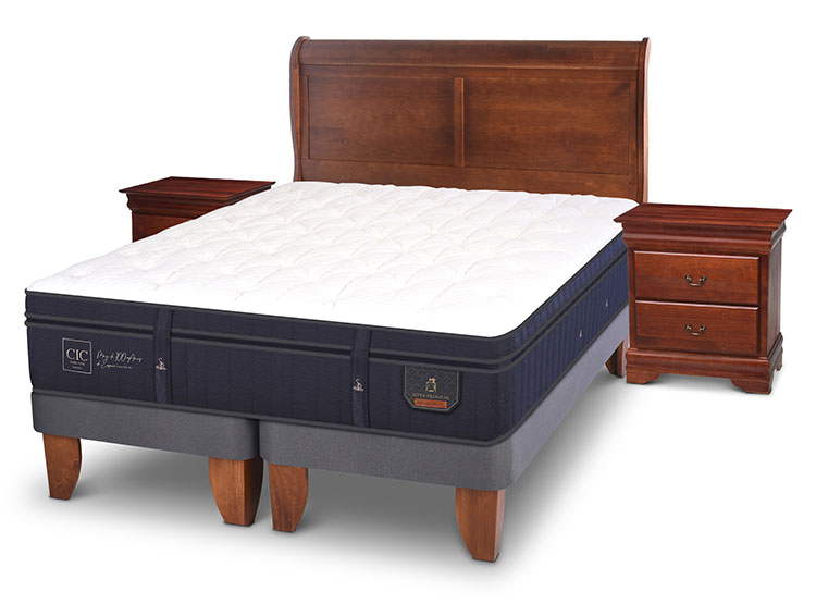 JUEGO DE DORMITORIO CIC CAMA EUROPEA SUPER PREMIUM BD 2 PLAZAS + SET MIRO - 2