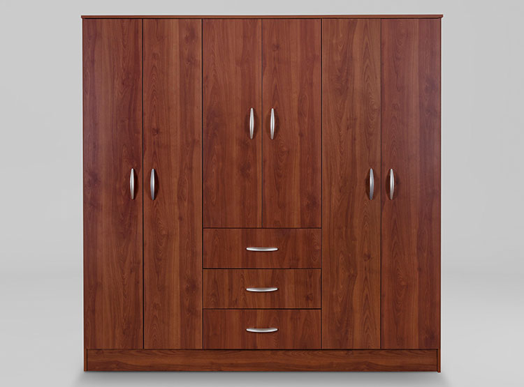 CLOSET CIC MAIPO 6 PUERTAS / 3 CAJONES 180 CM CEREZO - 1