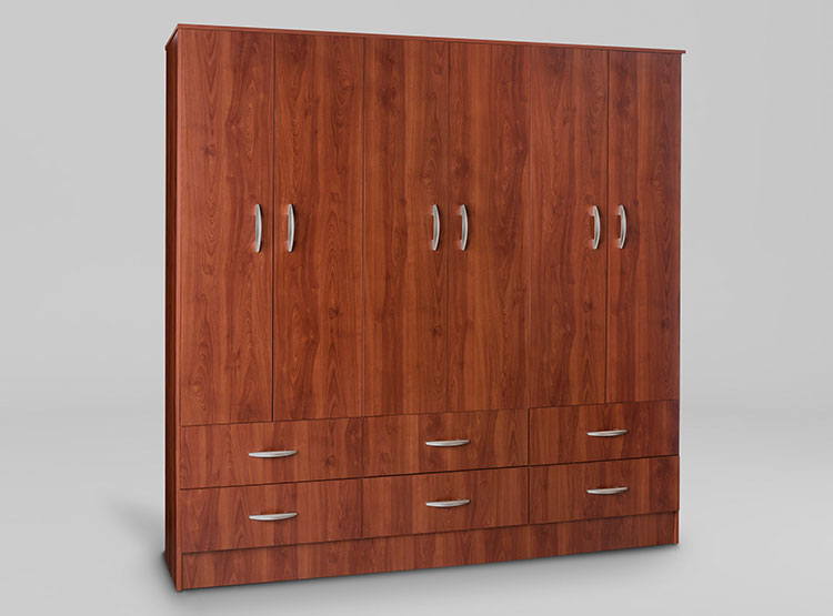 CLOSET CIC MAIPO 6 PUERTAS / 6 CAJONES 180 CM CEREZO - 2