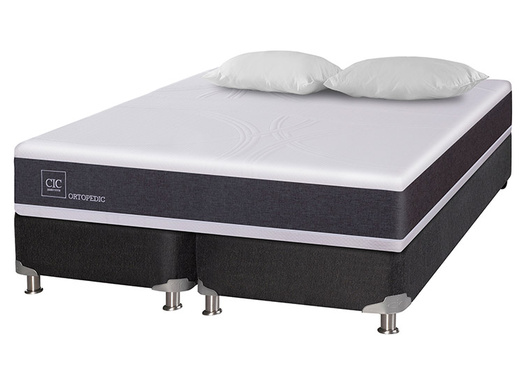JUEGO DE DORMITORIO CIC CAMA BOX SPRING NEW ORTOPEDIC KING + ALMOHADA - 2