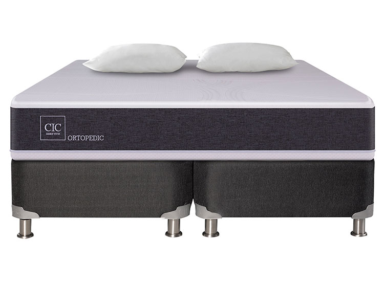 JUEGO DE DORMITORIO CIC CAMA BOX SPRING NEW ORTOPEDIC KING + ALMOHADA - 1
