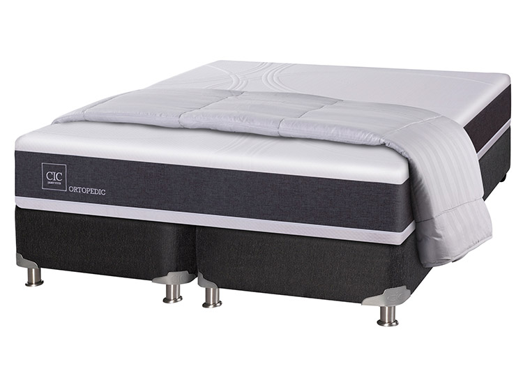 JUEGO DE DORMITORIO CIC CAMA BOX SPRING NEW ORTOPEDIC KING + PLUMÓN - 2