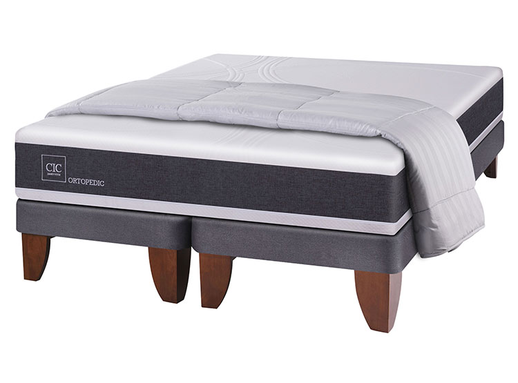 JUEGO DE DORMITORIO CIC CAMA EUROPEA NEW ORTOPEDIC KING + PLUMÓN - 2