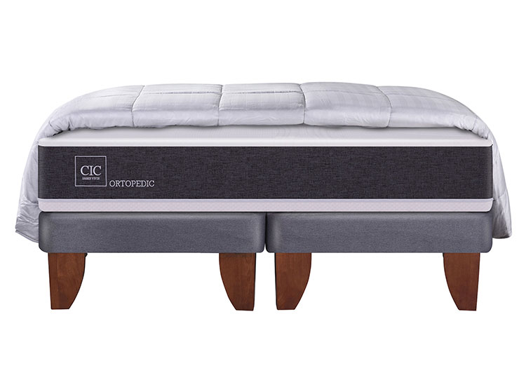JUEGO DE DORMITORIO CIC CAMA EUROPEA NEW ORTOPEDIC KING + PLUMÓN - 1