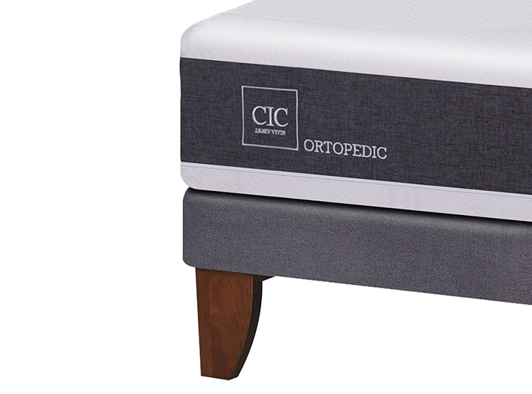 JUEGO DE DORMITORIO CIC CAMA EUROPEA NEW ORTOPEDIC 2 PLAZAS + RESPALDO + VELADORES - 3
