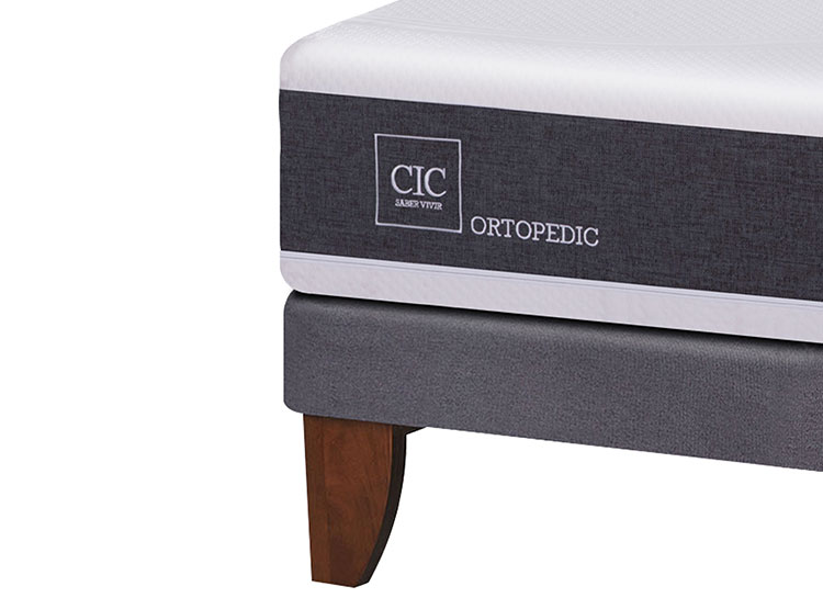 JUEGO DE DORMITORIO CIC CAMA EUROPEA NEW ORTOPEDIC 2 PLAZAS + RESPALDO + VELADORES - 3