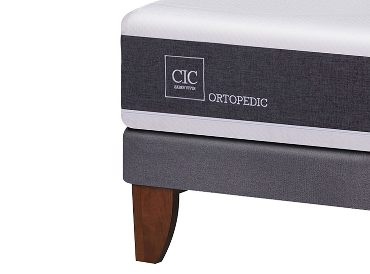 JUEGO DE DORMITORIO CIC CAMA EUROPEA NEW ORTOPEDIC KING + RESPALDO + VELADORES - 3