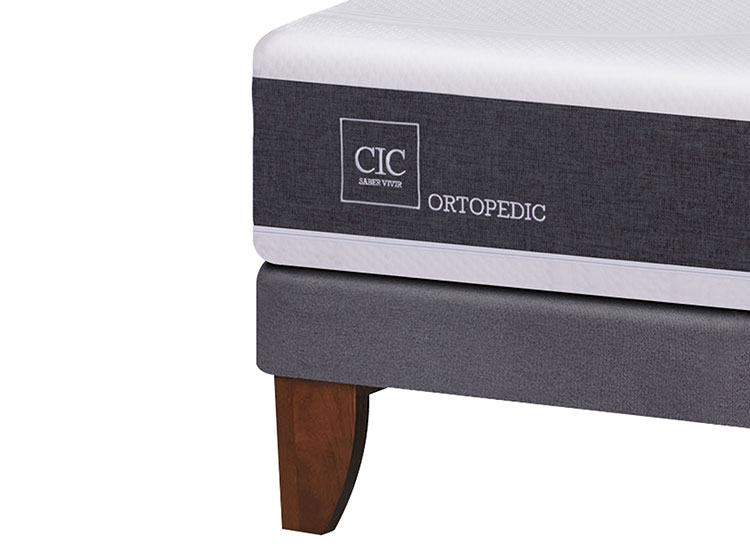 JUEGO DE DORMITORIO CIC CAMA EUROPEA NEW ORTOPEDIC BN 2 PLAZAS + MADERAS MILAN - 3