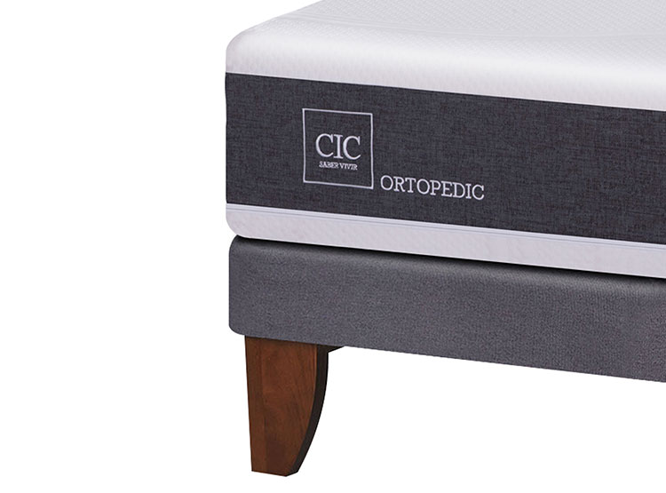 JUEGO DE DORMITORIO CIC CAMA EUROPEA NEW ORTOPEDIC BD 2 PLAZAS + MADERAS MILAN - 3