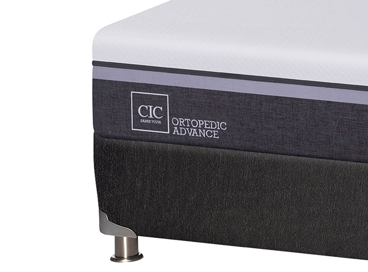 JUEGO DE DORMITORIO CIC CAMA BOX SPRING ORTOPEDIC ADVANCE B5 BD KING NEGRO + SET ARES - 3