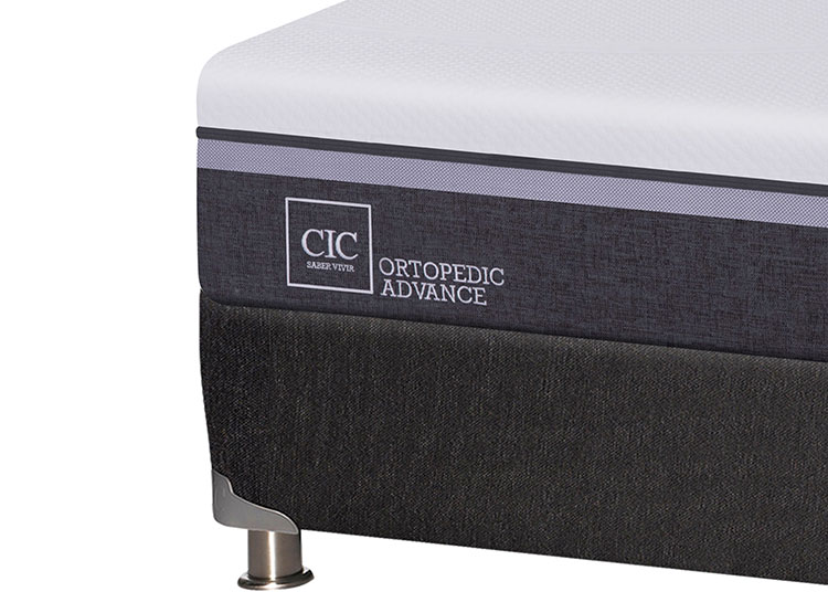 JUEGO DE DORMITORIO CIC CAMA BOX SPRING ORTOPEDIC ADVANCE B5 BD KING NEGRO + SET ENIO - 3