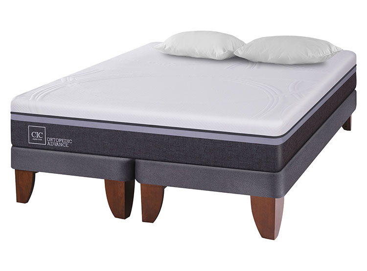 JUEGO DE DORMITORIO CIC CAMA EUROPEA ORTOPEDIC ADVANCE 2 PLAZAS + ALMOHADAS - 2