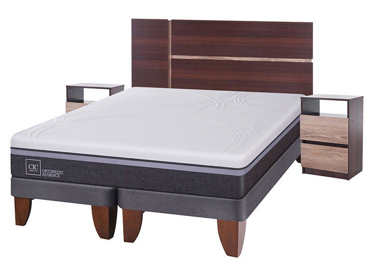 JUEGO DE DORMITORIO CIC CAMA EUROPEA ORTOPEDIC ADVANCE ADVAN BD KING + SET ENIO - 2