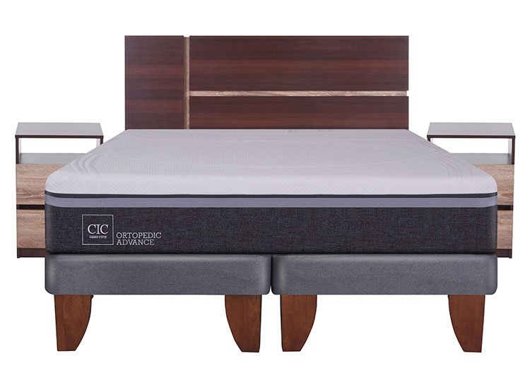 JUEGO DE DORMITORIO CIC CAMA EUROPEA ORTOPEDIC ADVANCE ADVAN BD KING + SET ENIO - 1