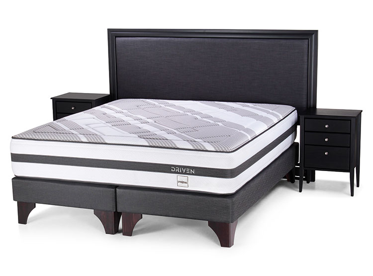 BOX SPRING ROSEN DRIVEN KING + MADERAS NOLITA GRAFITO - 1