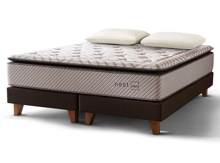 BOX SPRING ROSEN NEST SUPER KING + ALMOHADAS MMAX - 1