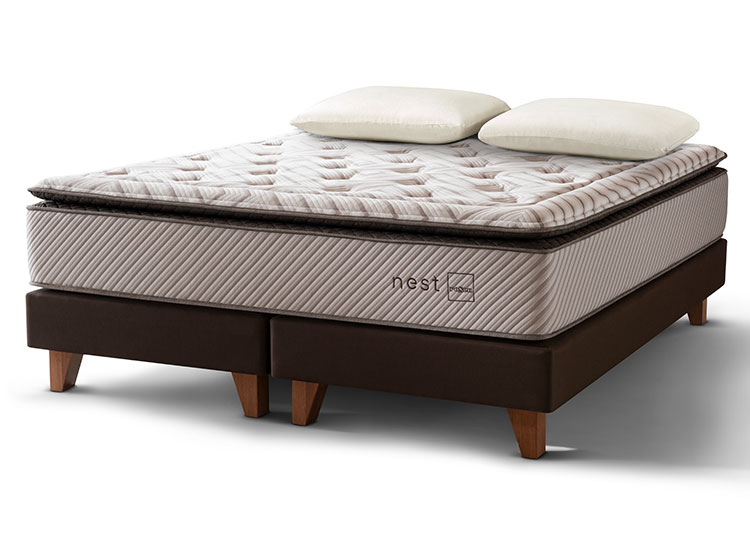 JUEGO DE DORMITORIO ROSEN CAMA EUROPEA NEST 2 PLAZAS + ALMOHADAS MMAX - 1