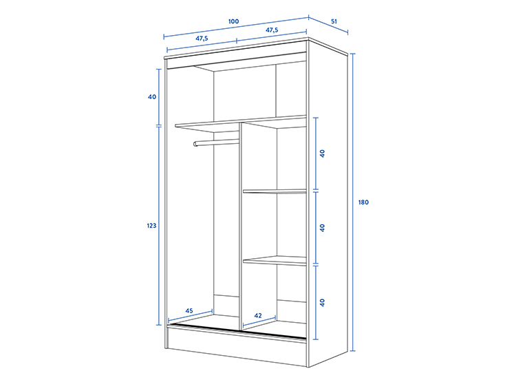 CLOSET CIC CABURGUA WALNUT 2P - 5