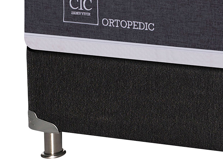 JUEGO DE DORMITORIO CIC CAMA BOX SPRING NEW ORTOPEDIC B5 BD KING NEGRO + SET LEGNO - 3