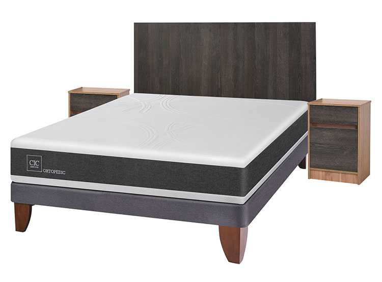 JUEGO DE DORMITORIO CIC CAMA EUROPEA NEW ORTOPEDIC BN 2 PLAZAS + SET ESPRESSO - 2