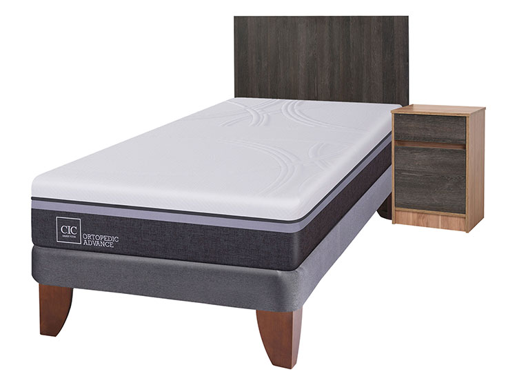 JUEGO DE DORMITORIO CIC CAMA EUROPEA ORTOPEDIC ADVANCE BN 1.5 PLAZAS + SET ESPRESSO - 2