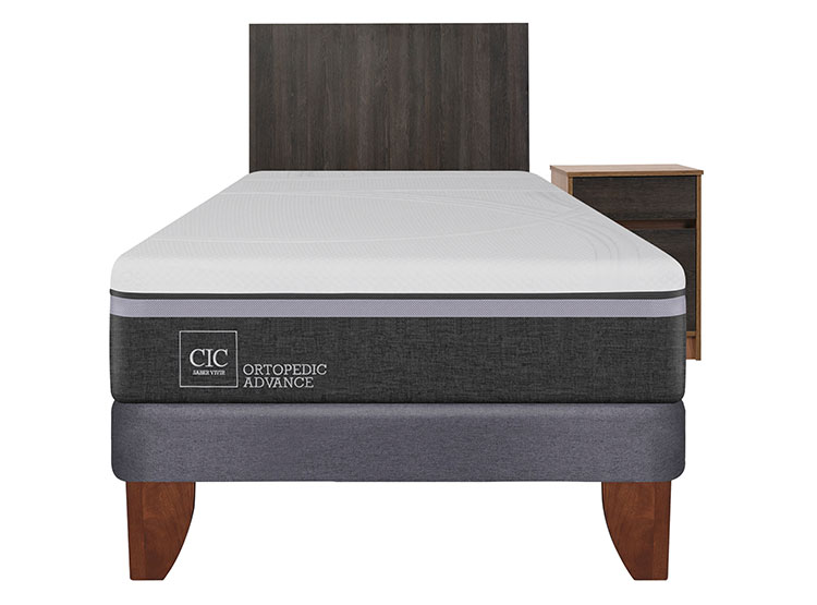 JUEGO DE DORMITORIO CIC CAMA EUROPEA ORTOPEDIC ADVANCE BN 1.5 PLAZAS + SET ESPRESSO - 1