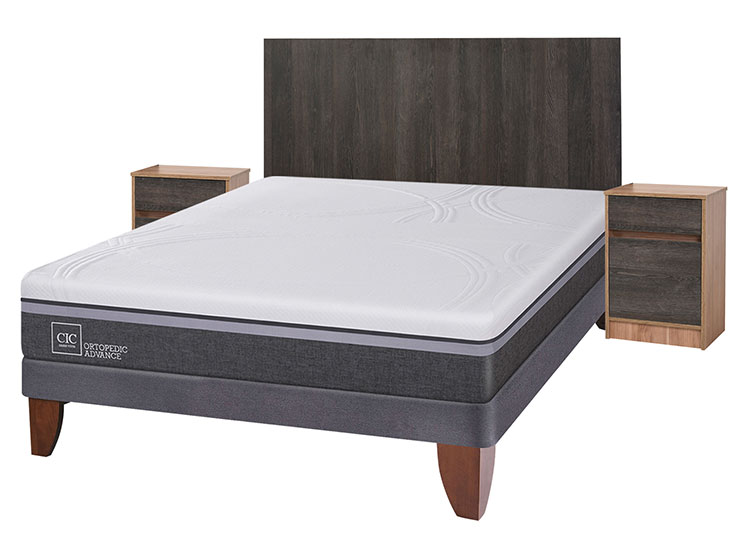 JUEGO DE DORMITORIO CIC CAMA EUROPEA ORTOPEDIC ADVANCE BN 2 PLAZAS + SET ESPRESSO - 2