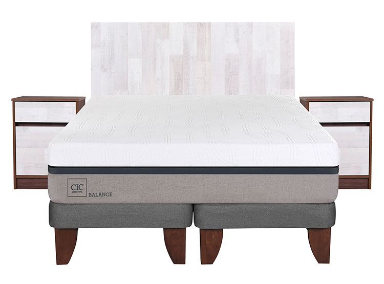 JUEGO DE DORMITORIO CIC CAMA EUROPEA BALANCE BD KING + SET LEGNO - 1