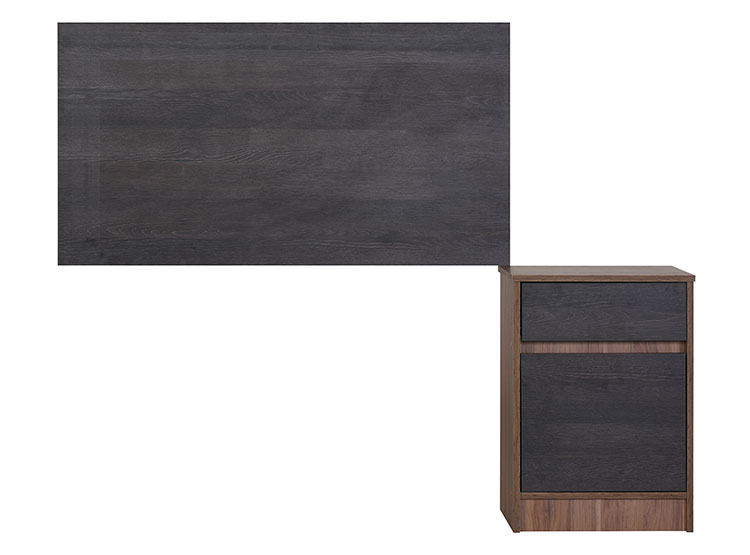 SET DE MUEBLES CIC VELADOR + RESPALDO ESPRESSO SINGLE - 1