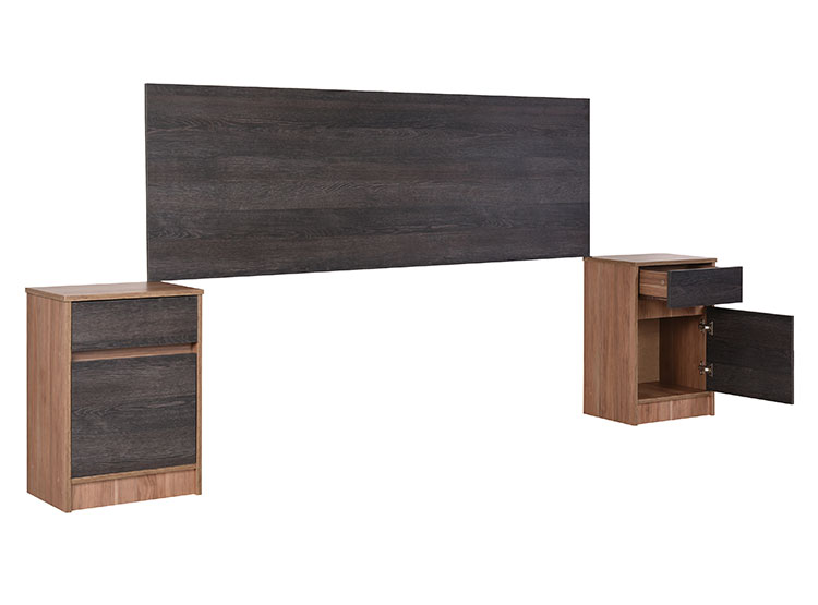 SET DE MUEBLES CIC 2 VELADOR + RESPALDO ESPRESSO KING - 3