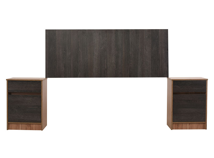 SET DE MUEBLES CIC 2 VELADOR + RESPALDO ESPRESSO KING - 1