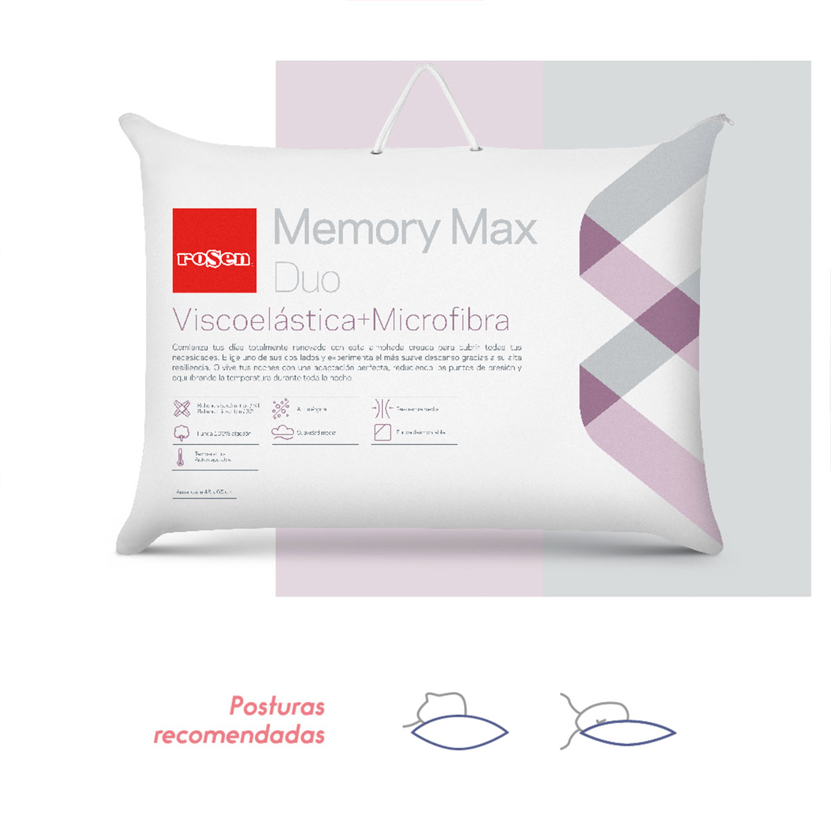 ALMOHADA ROSEN MEMORY MAX DUO 48X65