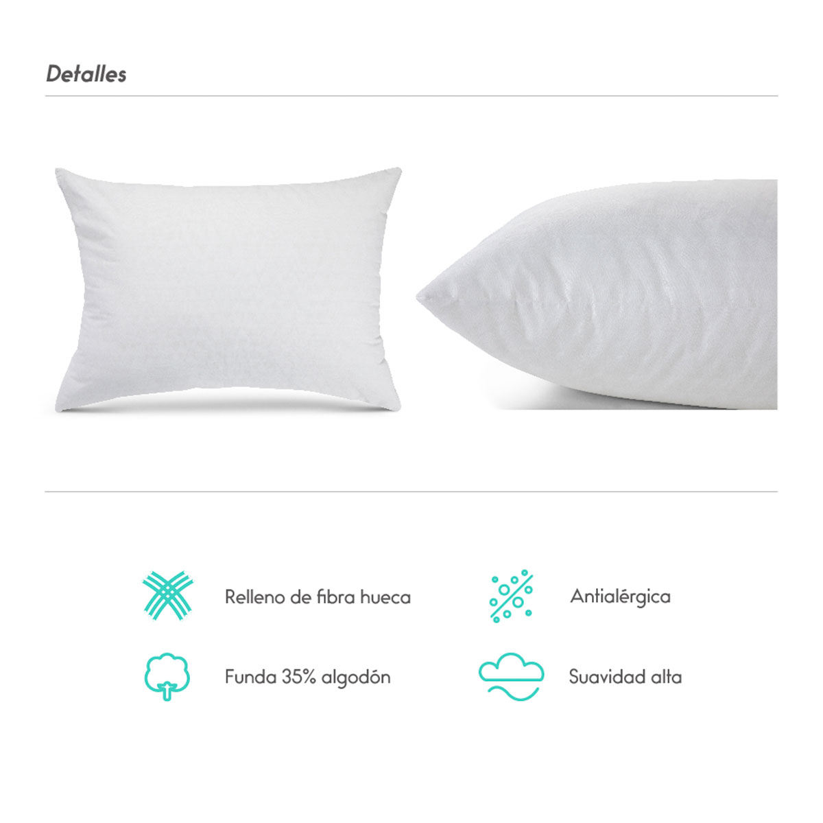 SET 4 ALMOHADAS ROSEN SOFT LIGHT 50X90