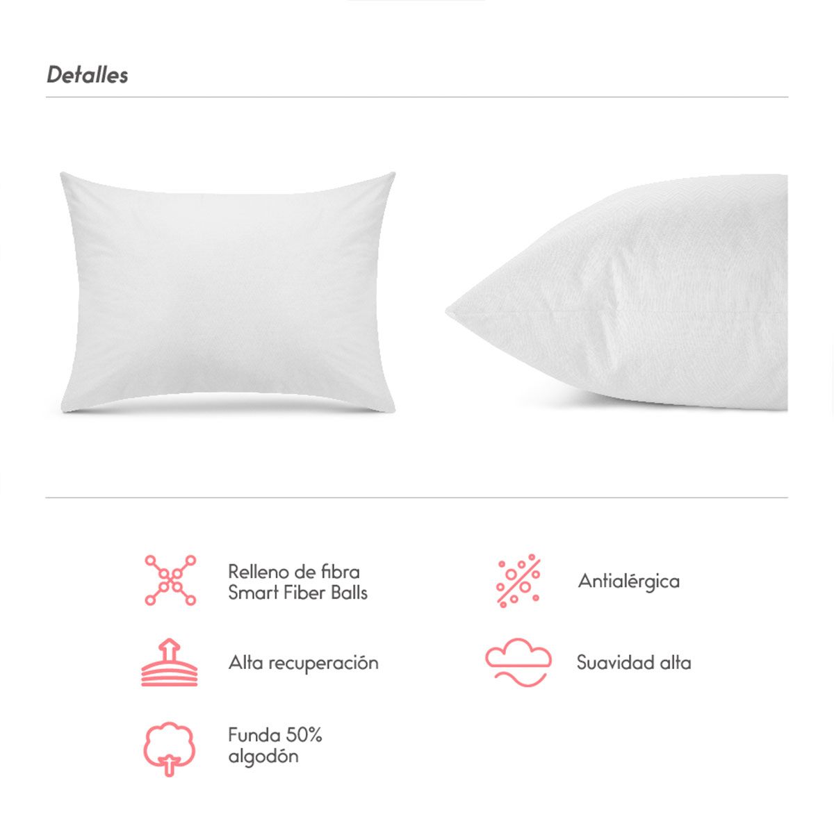 SET 4 ALMOHADAS ROSEN SOFT PLUS 50X70