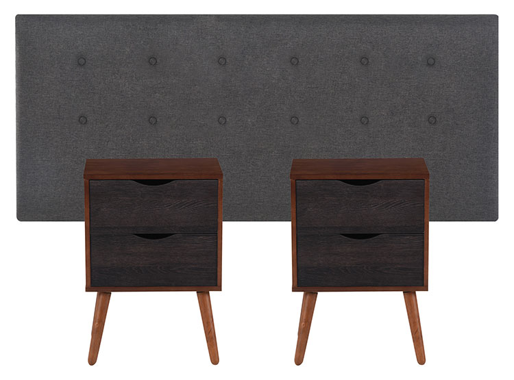 SET DE MUEBLES CIC EUFRATES RESPALDO 2 PLAZAS + VELADORES - 1
