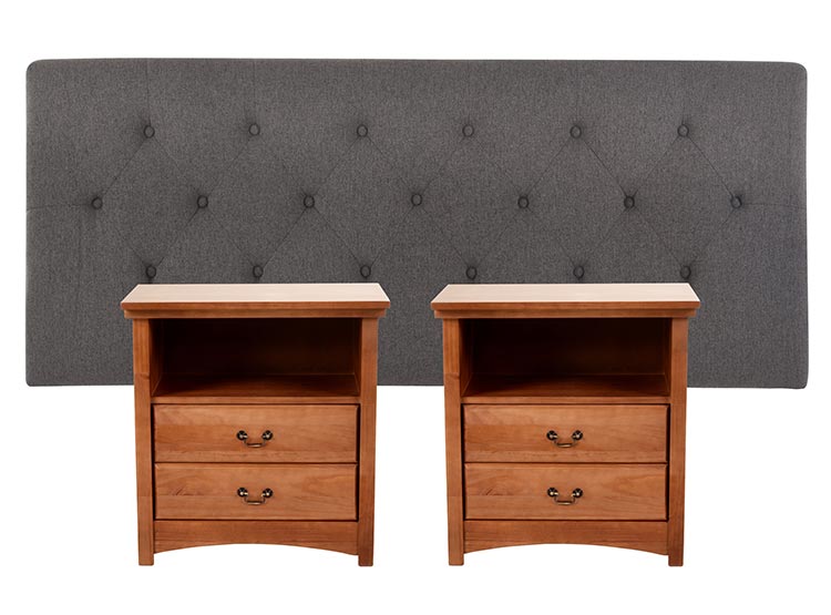 SET DE MUEBLES CIC KAVERY RESPALDO 2 PLAZAS + VELADORES - 1