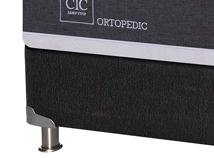 JUEGO DE DORMITORIO CIC CAMA BOX SPRING NEW ORTOPEDIC B5 BN 2 PLAZAS NEGRO + SET NEW DUBLIN CHOCOLATE - 3
