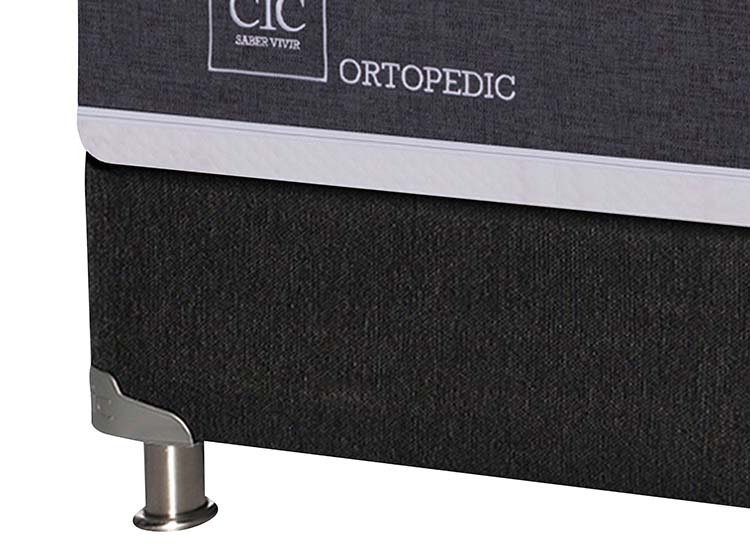 JUEGO DE DORMITORIO CIC CAMA BOX SPRING NEW ORTOPEDIC B5 KING NEGRO + SET NEW TORINO - 3