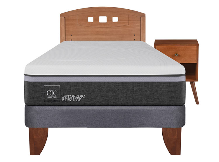JUEGO DE DORMITORIO CIC CAMA EUROPEA ORTOPEDIC ADVANCE 1.5 PLAZAS + SET NEW GALES - 1