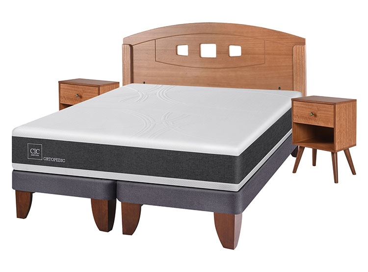 JUEGO DE DORMITORIO CIC CAMA EUROPEA ORTOPEDIC ADVANCE BD 2 PLAZAS + SET NEW GALES - 2
