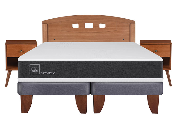 JUEGO DE DORMITORIO CIC CAMA EUROPEA ORTOPEDIC ADVANCE BD 2 PLAZAS + SET NEW GALES - 1
