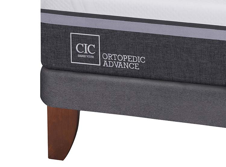 JUEGO DE DORMITORIO CIC CAMA EUROPEA ORTOPEDIC ADVANCE 1.5 PLAZAS + RESPALDO NEW DUBLIN CHOCOLATE - 4