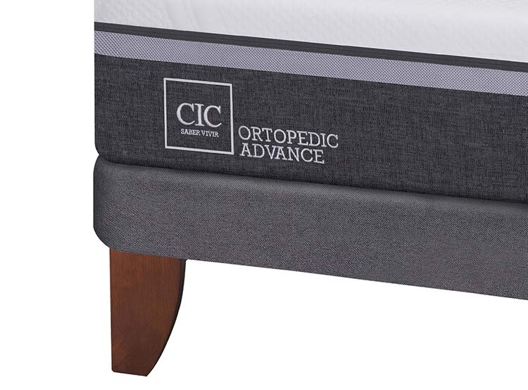 JUEGO DE DORMITORIO CIC CAMA EUROPEA ORTOPEDIC ADVANCE BD 2 PLAZAS + VELADOR NEW DUBLIN CHOCOLATE - 4